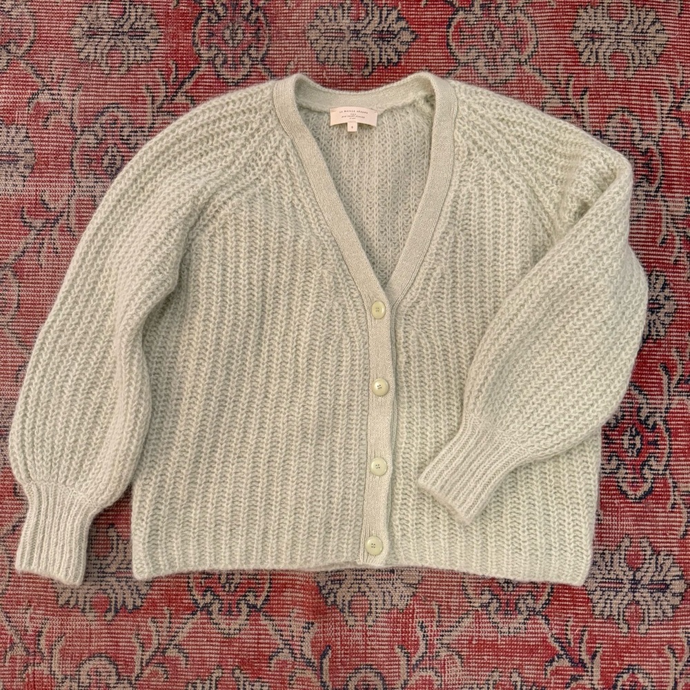 Sézane Emile Cardigan - size small - mint green - never worn